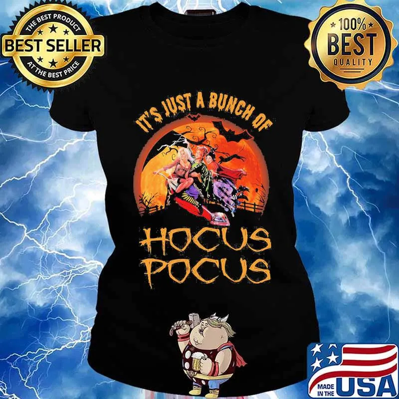 Halloween it's just a bunch of hocus pocus moon s Ladies tee