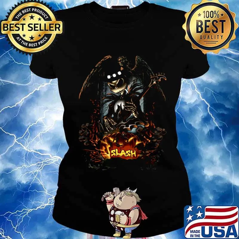 Halloween jack skellington slash pumpkin s Ladies tee