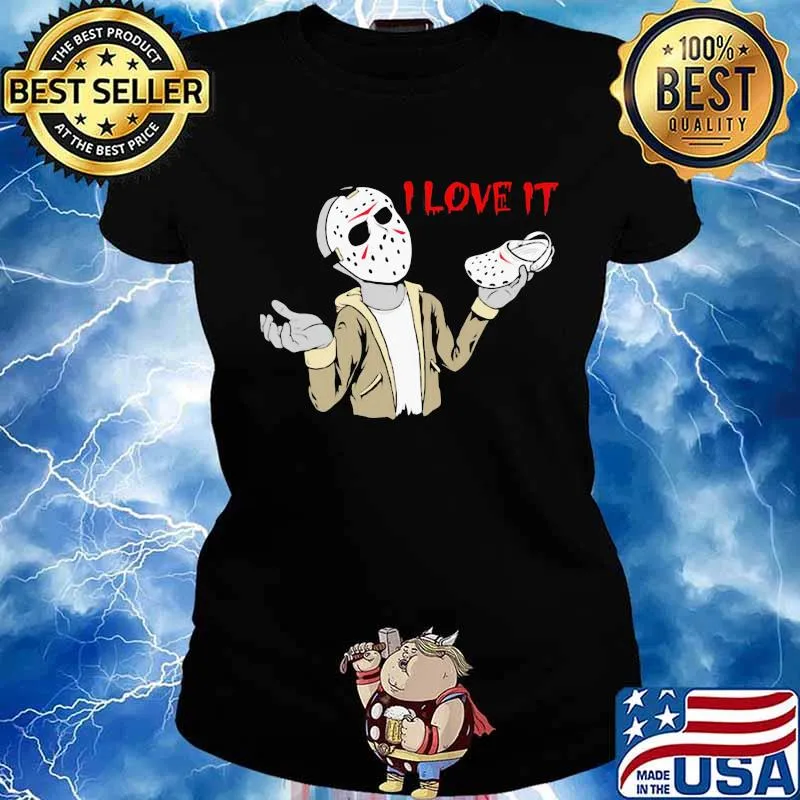 Halloween jason voorhees i love it cross s Ladies tee