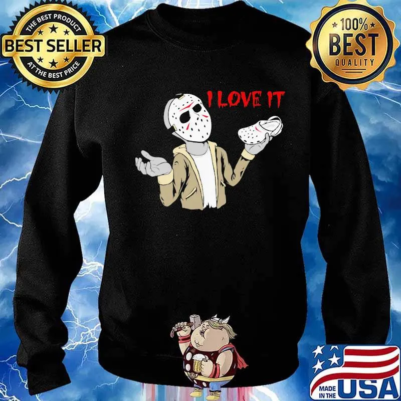 Halloween jason voorhees i love it cross s Sweater