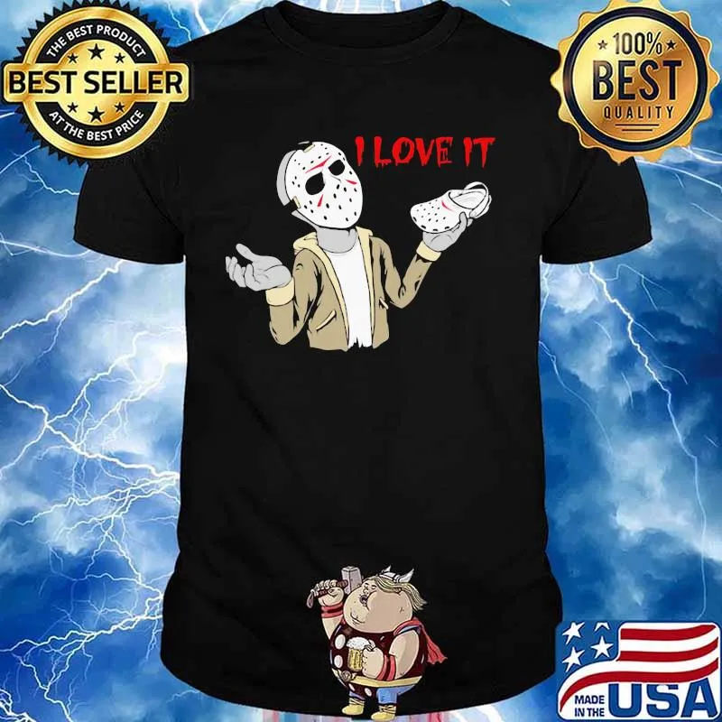 Halloween jason voorhees i love it cross shirt