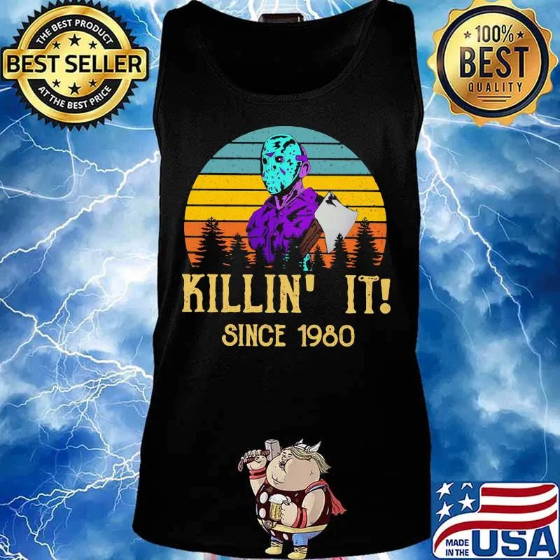 Halloween jason voorhees killing it since 1980 vintage retro s Tank top