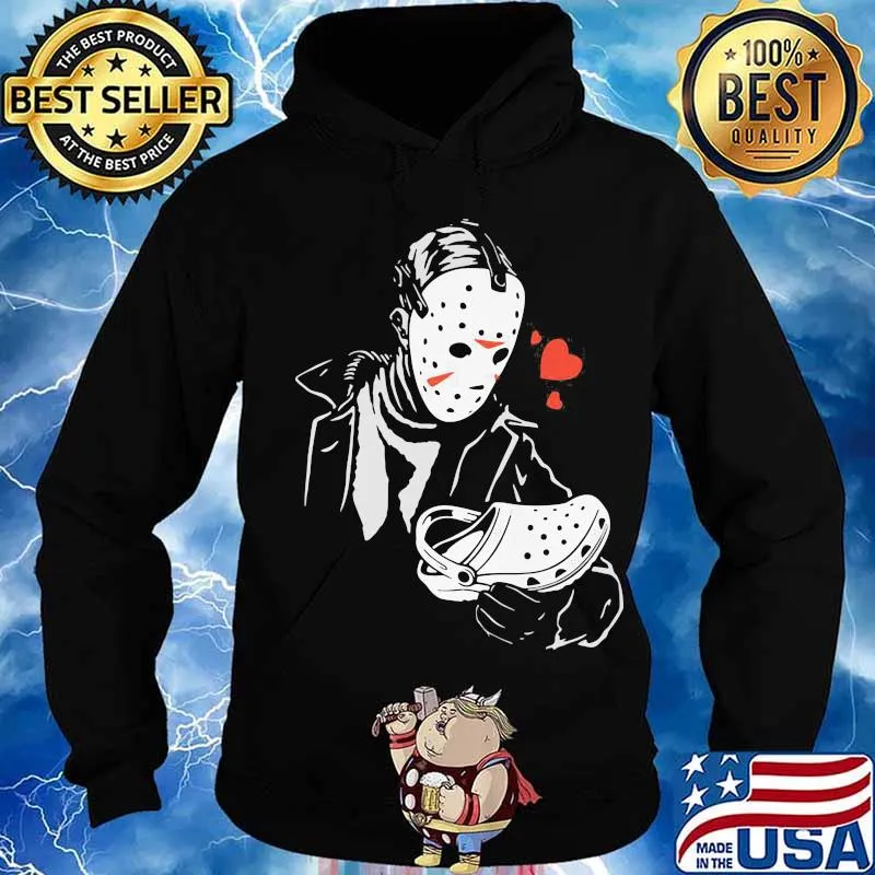Halloween jason voorhees love crocs hearts s Hoodie