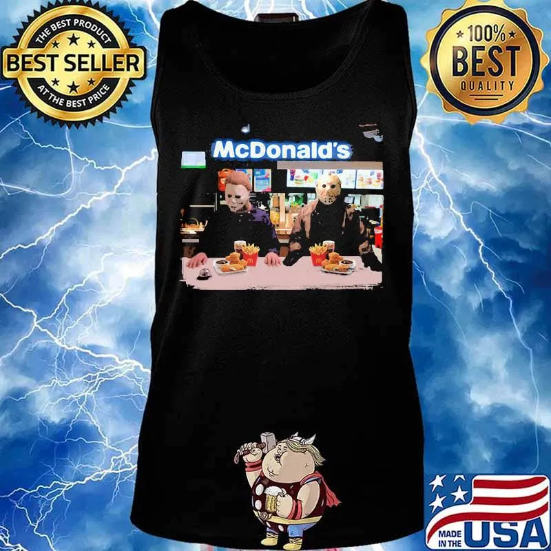 Halloween jason voorhees michael myers mcdonald's logo s Tank top