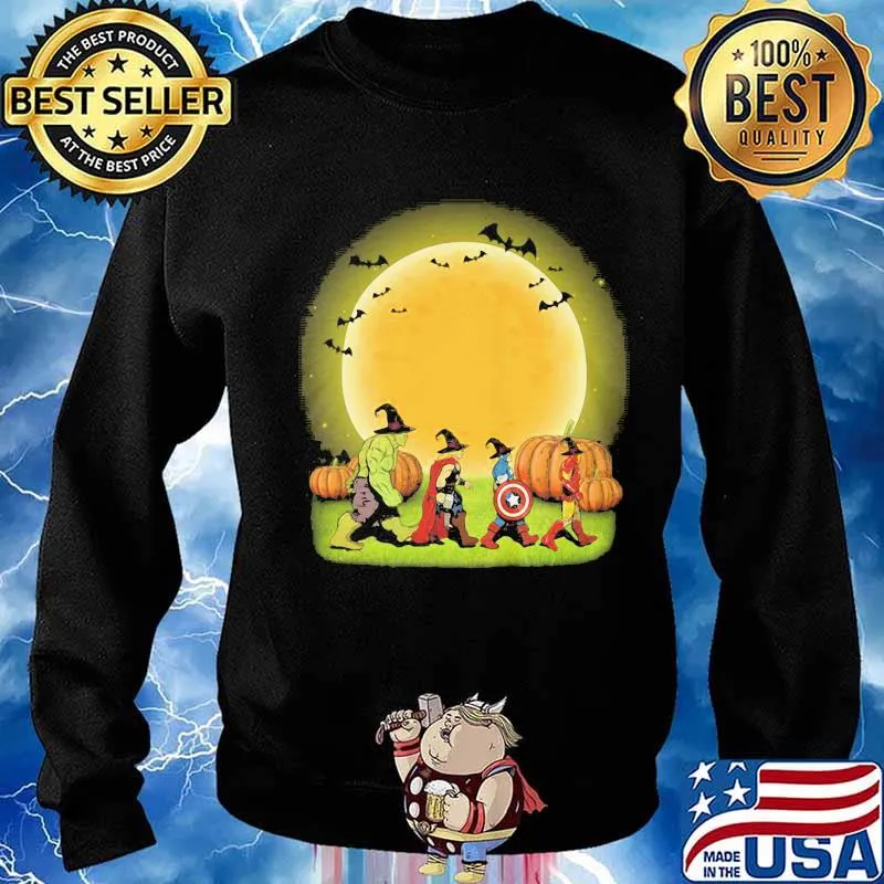 Halloween marvel heroes witch pumpkin moon s Sweater