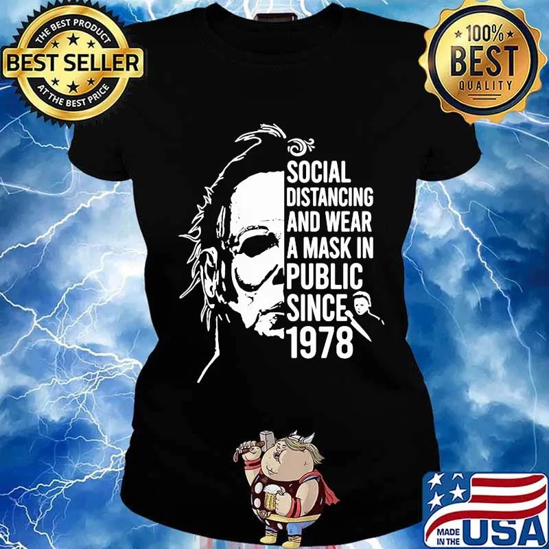 Halloween michael myers social distancing and wear a mask in publix since 1978 s Ladies tee