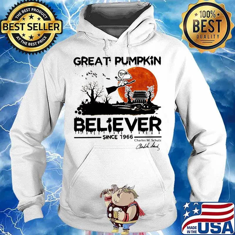 Halloween snoopy great pumpkin believer since 1966 signature sunset s Hoodie