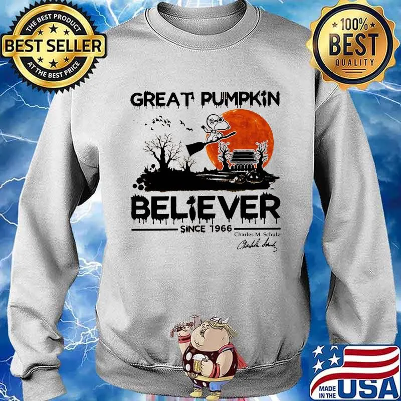 Halloween snoopy great pumpkin believer since 1966 signature sunset s Sweater