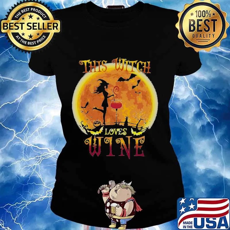 Halloween This witch loves wine s Ladies tee