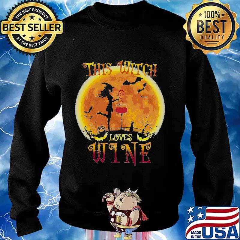 Halloween This witch loves wine s Sweater