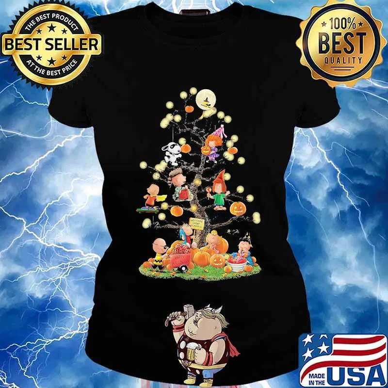 Halloween tree the peanuts pumpkin s Ladies tee