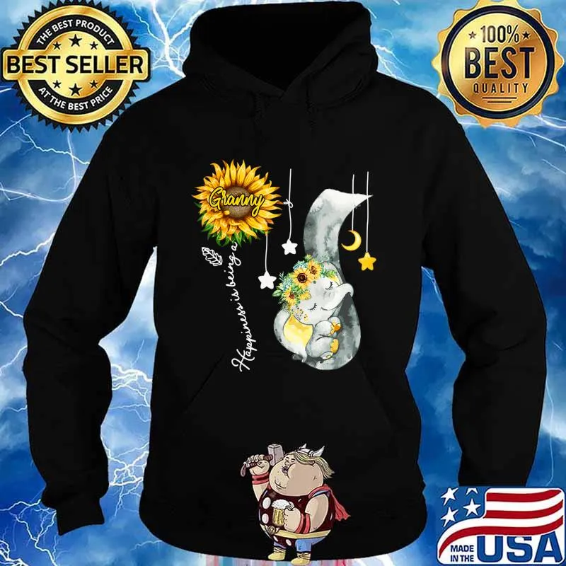 Happiness is being a granny Elephant Mother's Day T-Shirt Hoodie