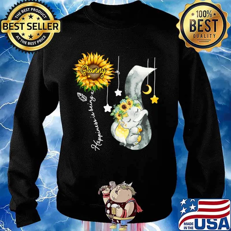 Happiness is being a granny Elephant Mother's Day T-Shirt Sweater