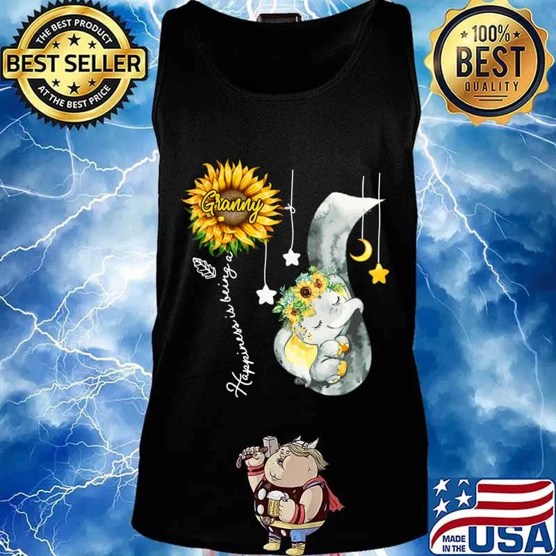 Happiness is being a granny Elephant Mother's Day T-Shirt Tank top