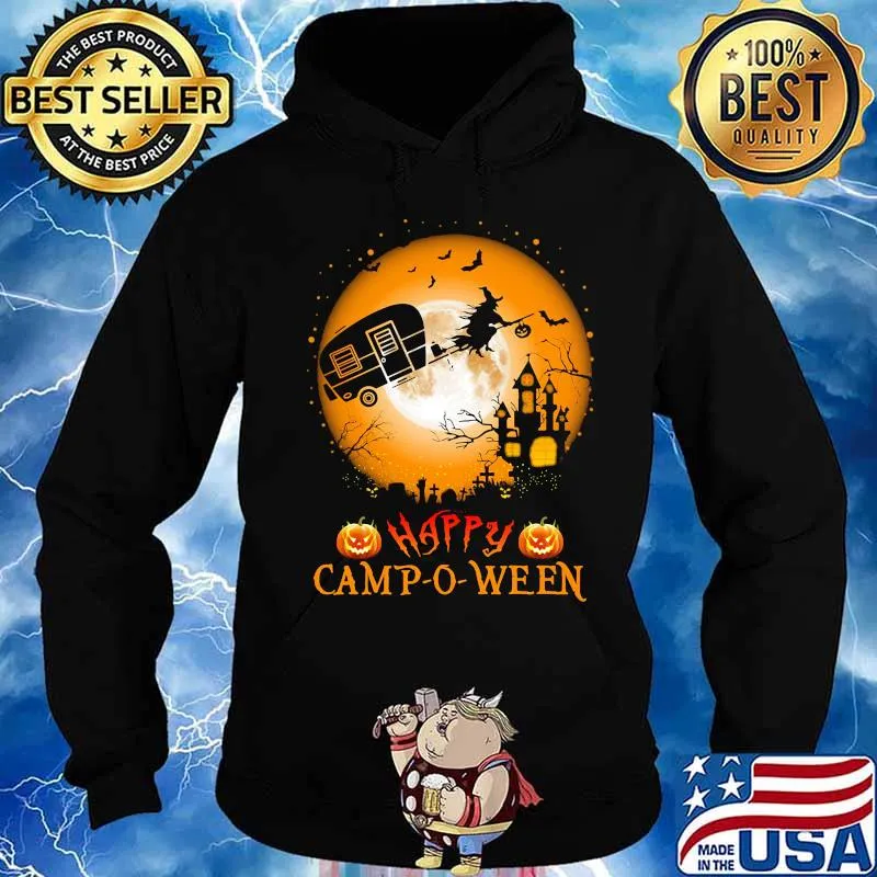 Happy camp-o-ween Halloween Camping Witch s Hoodie