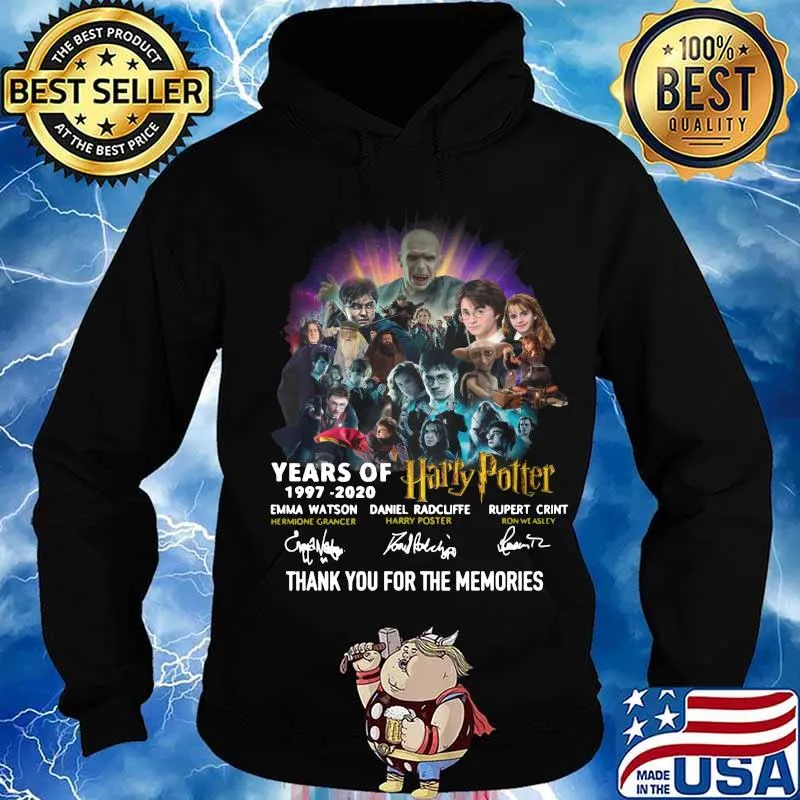 harry potter years of 1997 2020 thank you for the memories signatures s Hoodie