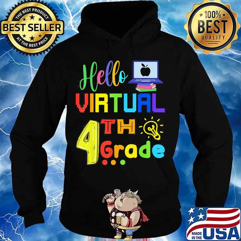 Hello Virtual 4th Grade Back To School 2020 Students Shirt Hoodie