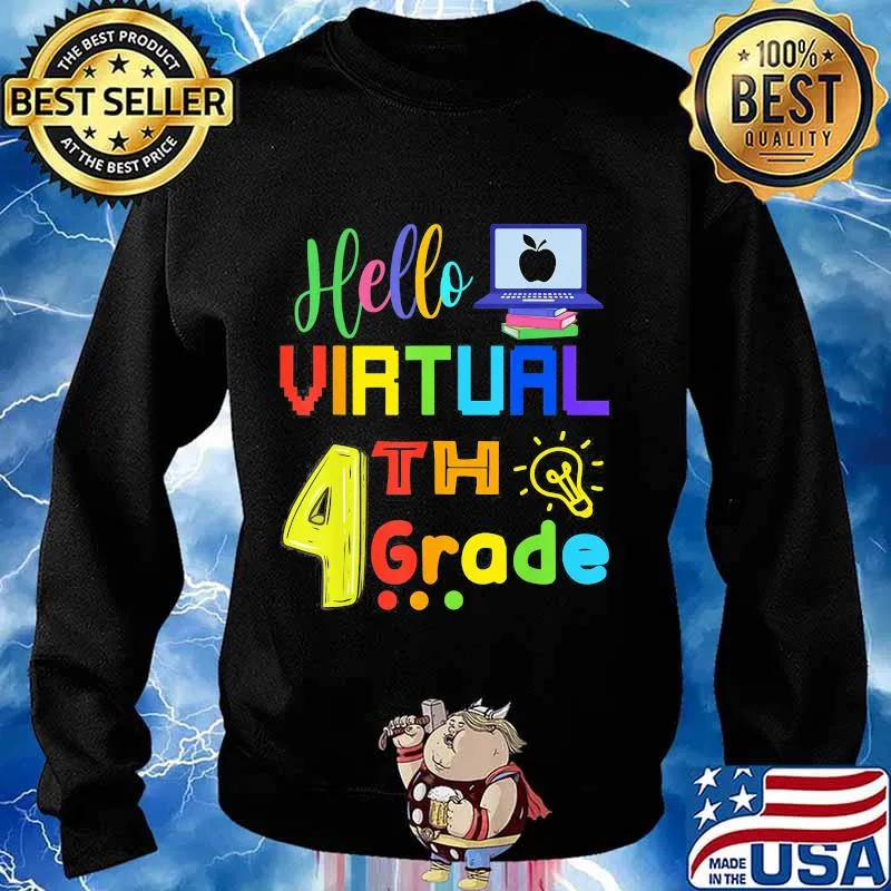 Hello Virtual 4th Grade Back To School 2020 Students Shirt Sweater