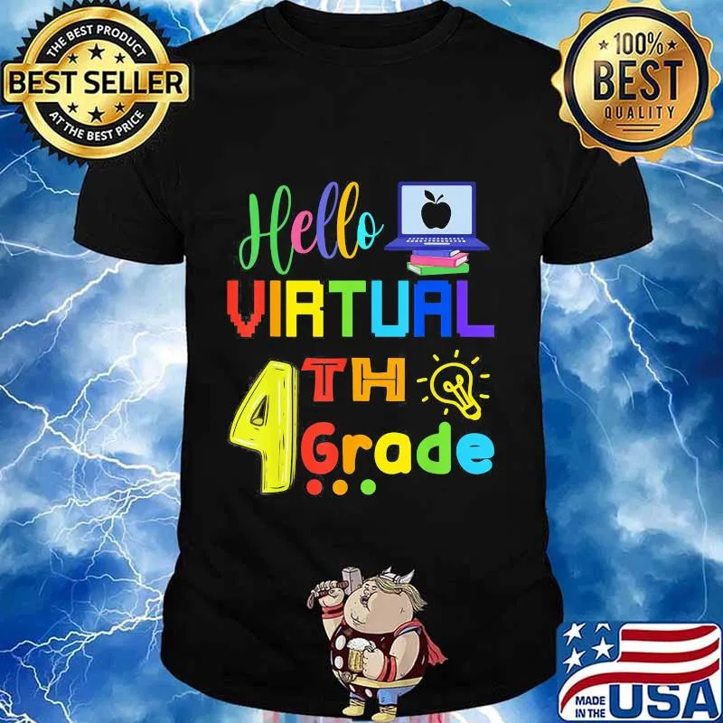 Hello Virtual 4th Grade Back To School 2020 Students Shirt