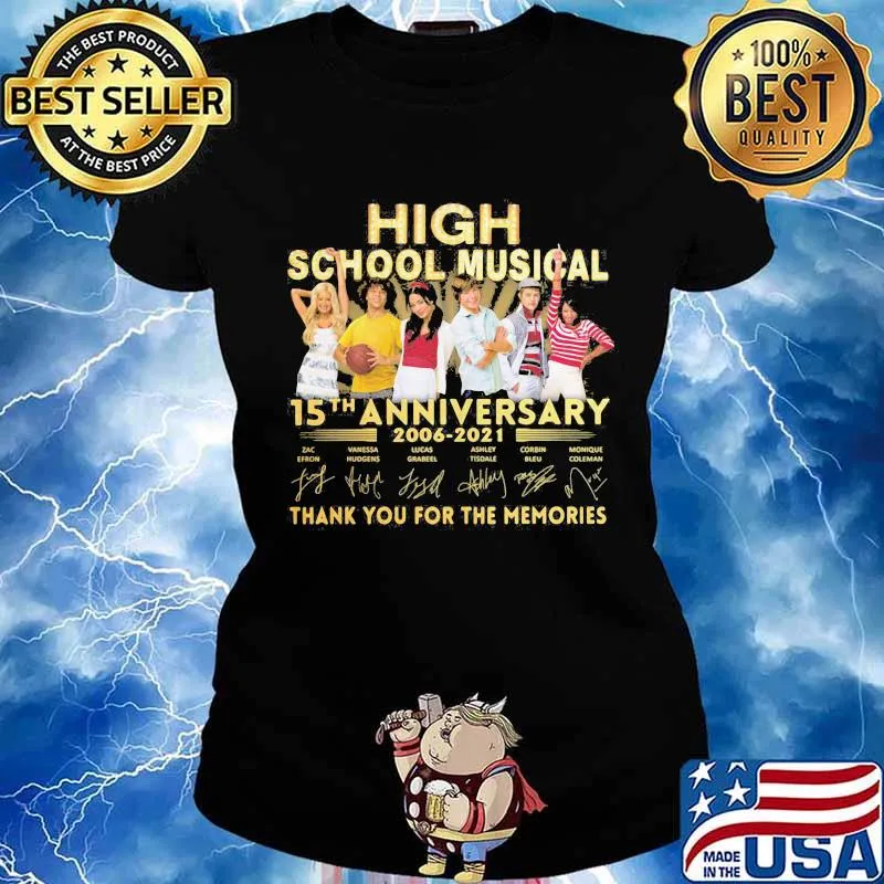 High school musical 15th anniversary 2006 2021 thank you for the memories signatures s Ladies tee