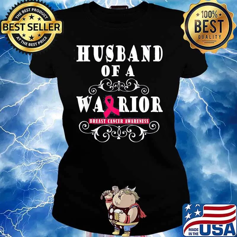 Husband of a warrior breast cancer awareness s Ladies tee