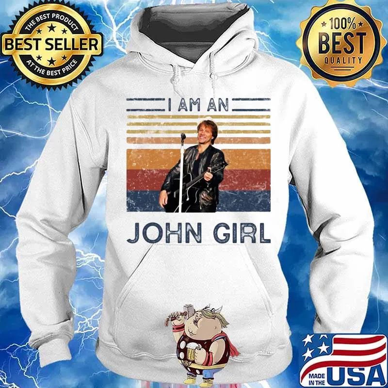 I am an john girl vintage retro s Hoodie