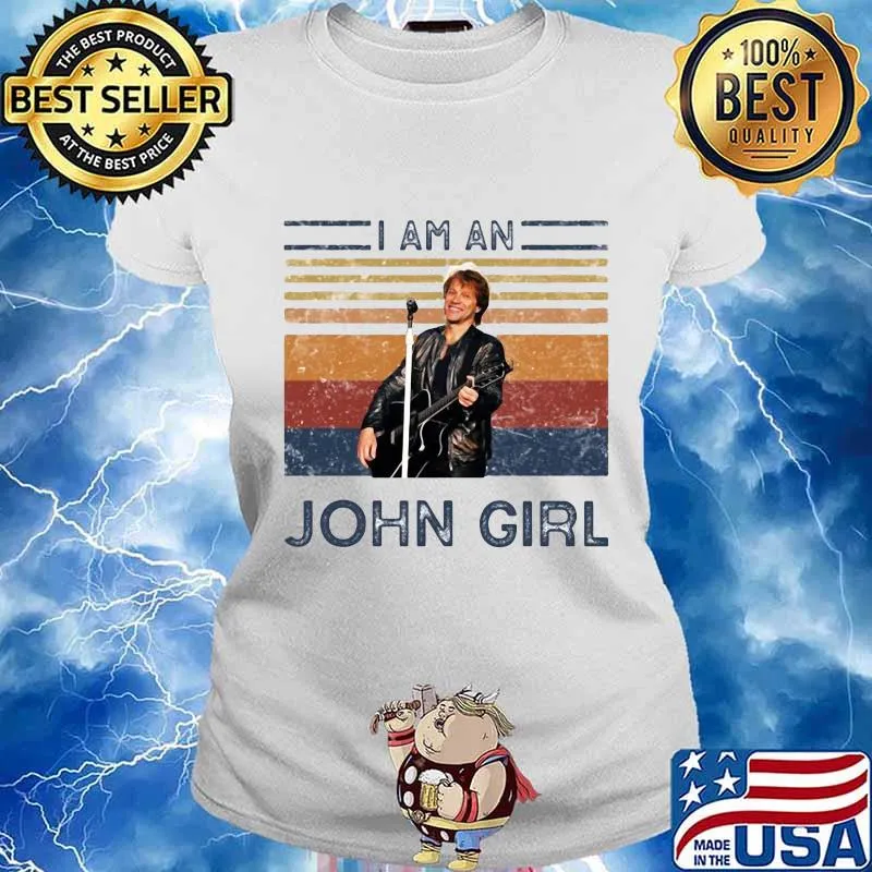 I am an john girl vintage retro s Ladies tee