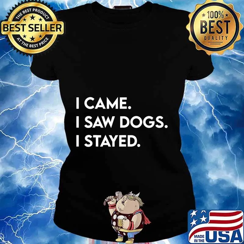 I Came I Saw Dogs I Stayed Gift For Dog Lover Dog Owner T-Shirt Ladies tee