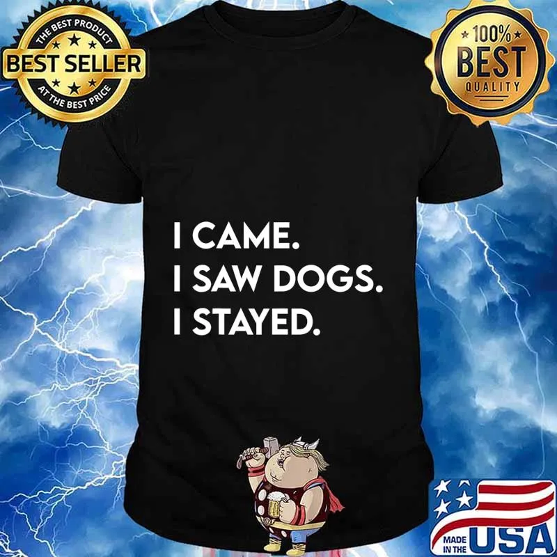 I Came I Saw Dogs I Stayed Gift For Dog Lover Dog Owner T-Shirt