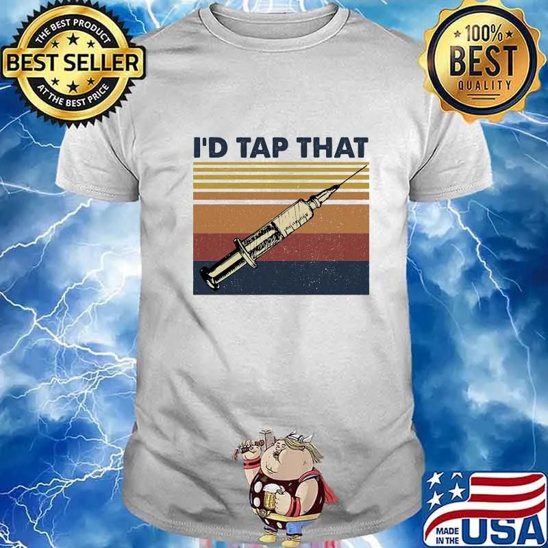 I'd Tap That Phlebotomist Vintage Retro Shirt