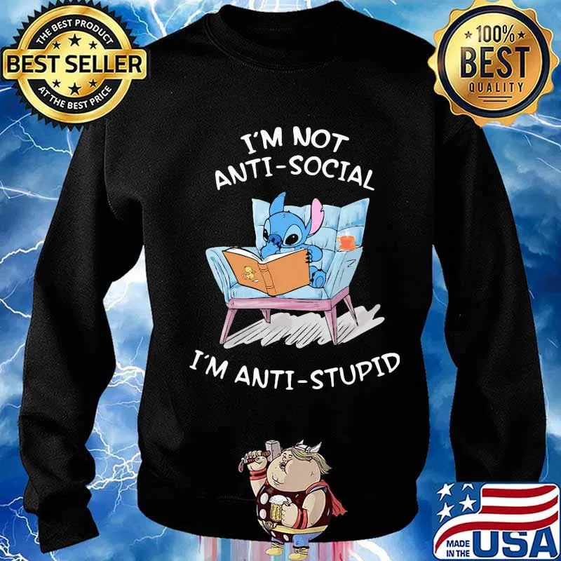 I'm not antisocial i'm anti stupid mouse s Sweater