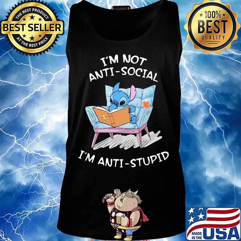 I'm not antisocial i'm anti stupid mouse s Tank top
