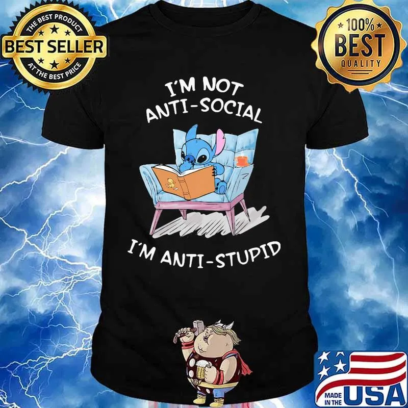 I'm not antisocial i'm anti stupid mouse shirt