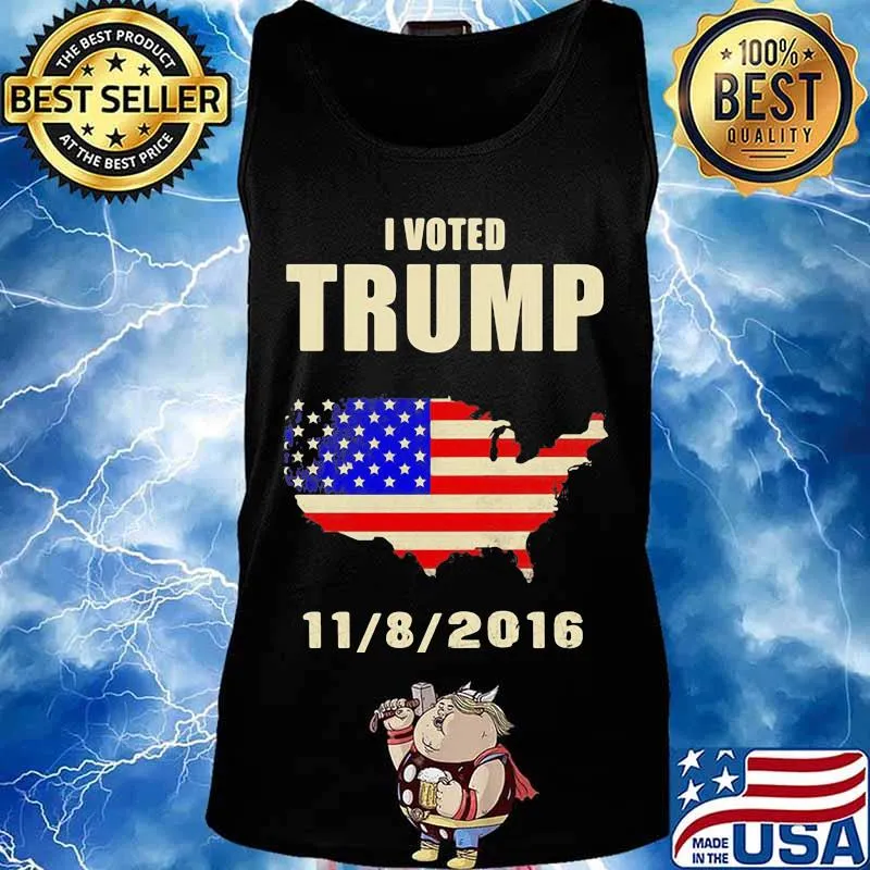I voted trump 11 8 2016 american flag independence day s Tank top