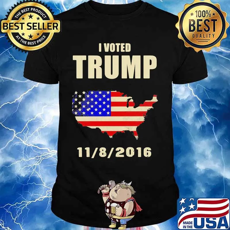 I voted trump 11 8 2016 american flag independence day shirt