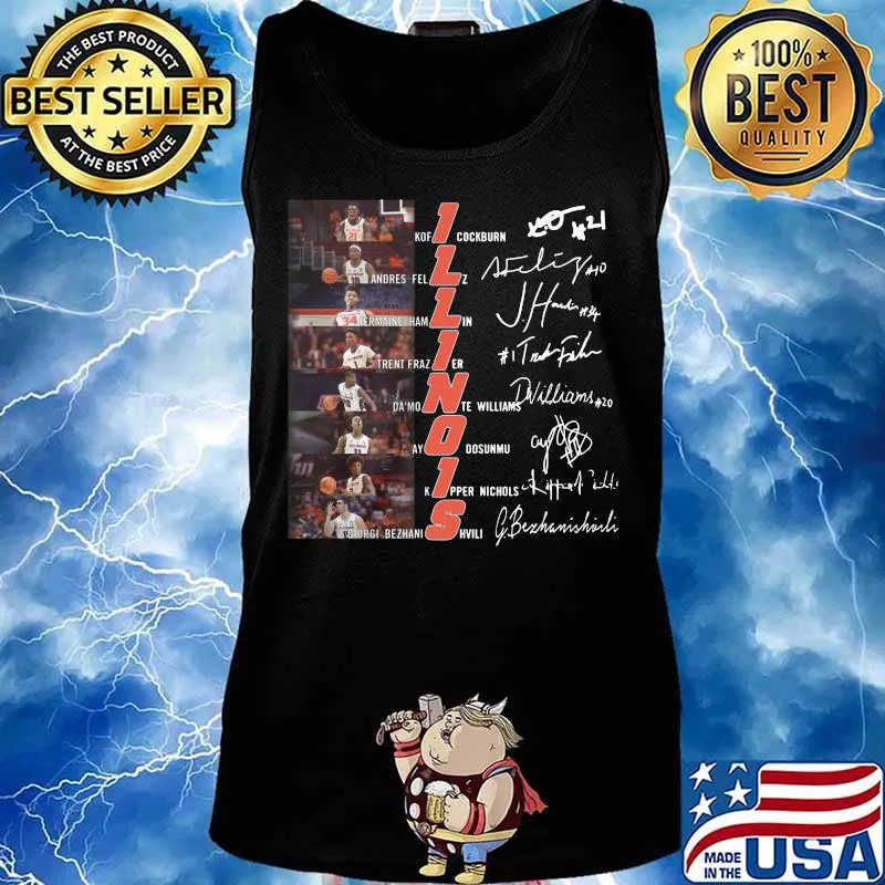 Illinois fighting illini men's basketball players signatures s Tank top
