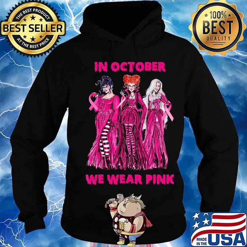 in october we wear pink hocus pocus cancer awareness s Hoodie