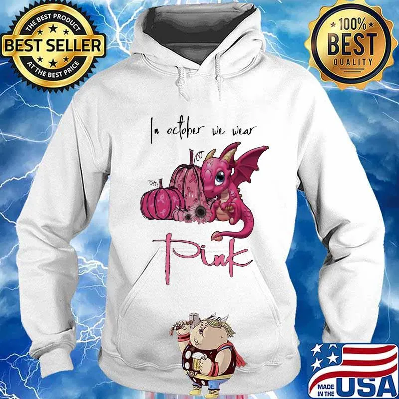 IN OCTOBER WE WEAR PINK PUMPKIN DRAGON HALLOWEEN SHIRT Hoodie