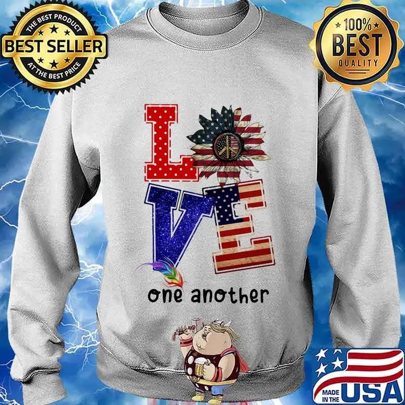 Independence day sunflower love feather one another s Sweater