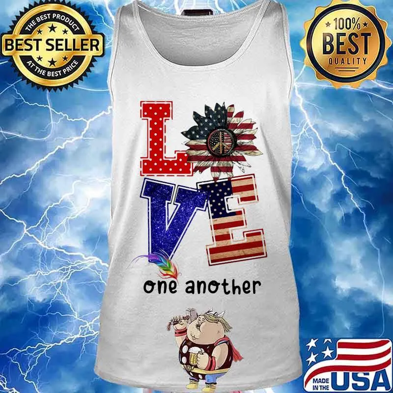 Independence day sunflower love feather one another s Tank top