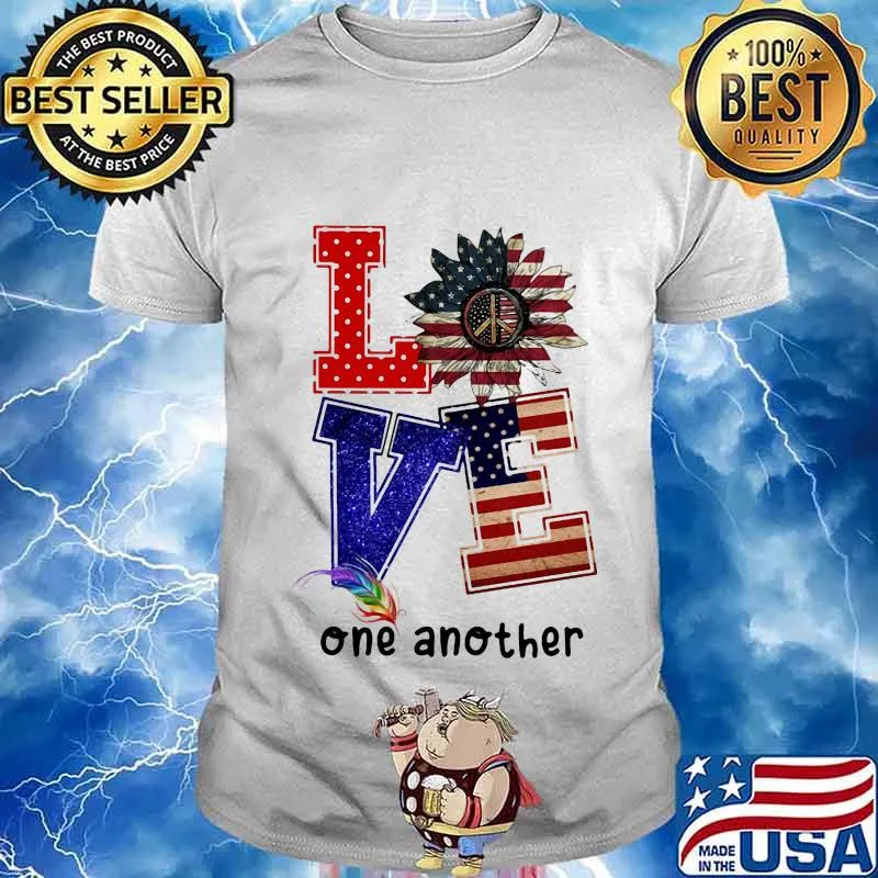 Independence day sunflower love feather one another shirt