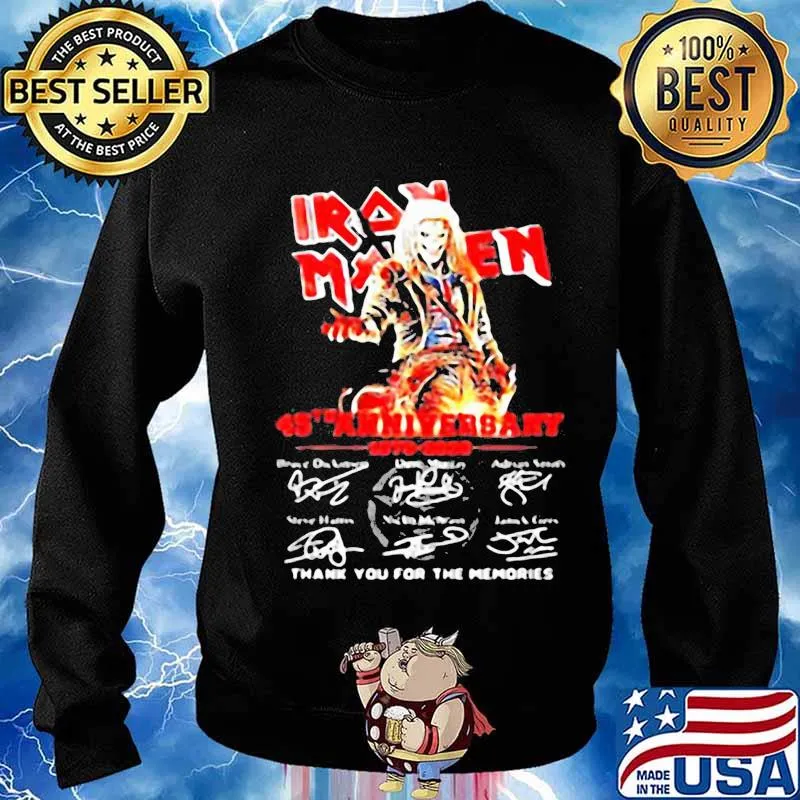 Iron maiden 45th anniversary 1985 2020 thank you for the memories signatures s Sweater