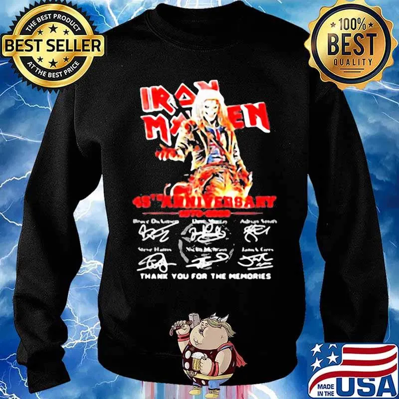 Iron maiden 45th anniversary 1985 2020 thank you for the memories signatures s Sweater