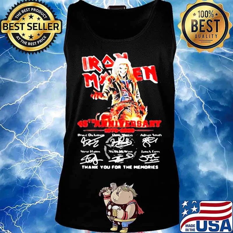 Iron maiden 45th anniversary 1985 2020 thank you for the memories signatures s Tank top