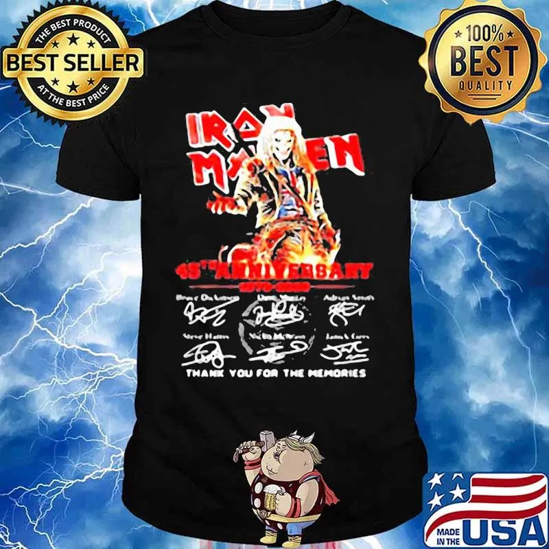 Iron maiden 45th anniversary 1985 2020 thank you for the memories signatures shirt