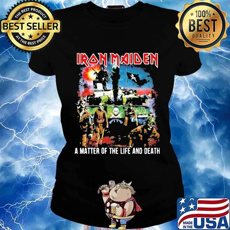 Iron maiden band skeleton a matter of the life and death s Ladies tee