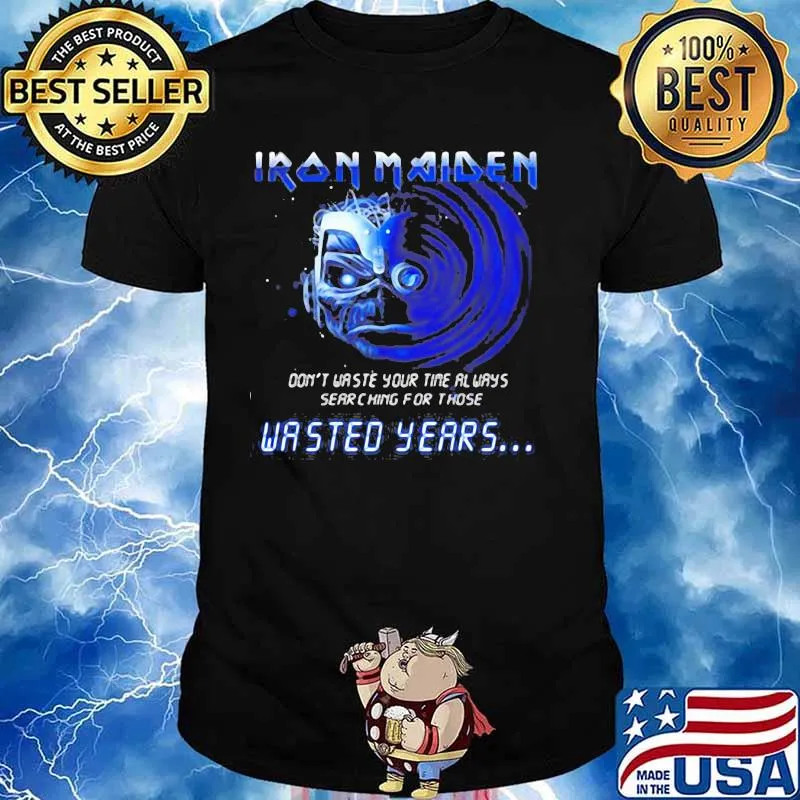 Iron maiden band skeleton don't waste your time always searching for those wasted years shirt