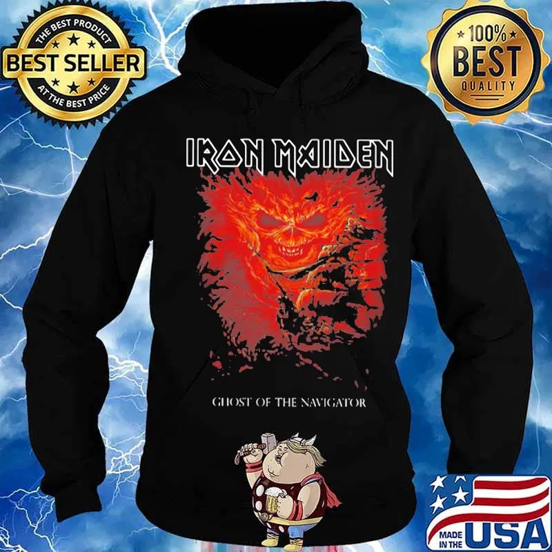 Iron maiden band skeleton ghost of the navigator s Hoodie