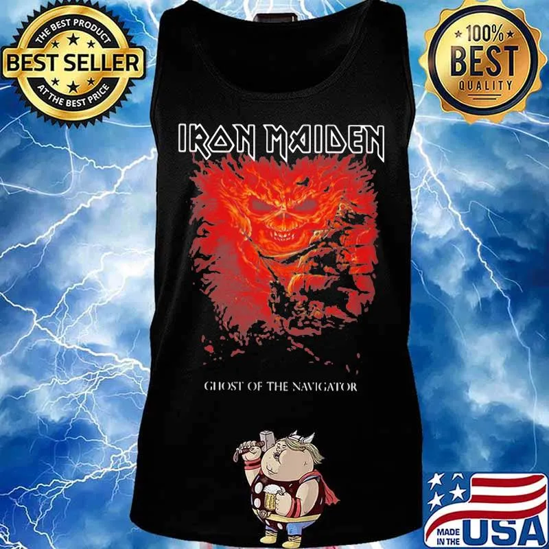 Iron maiden band skeleton ghost of the navigator s Tank top