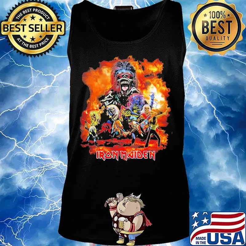 Iron maiden band skeleton member british flag s Tank top